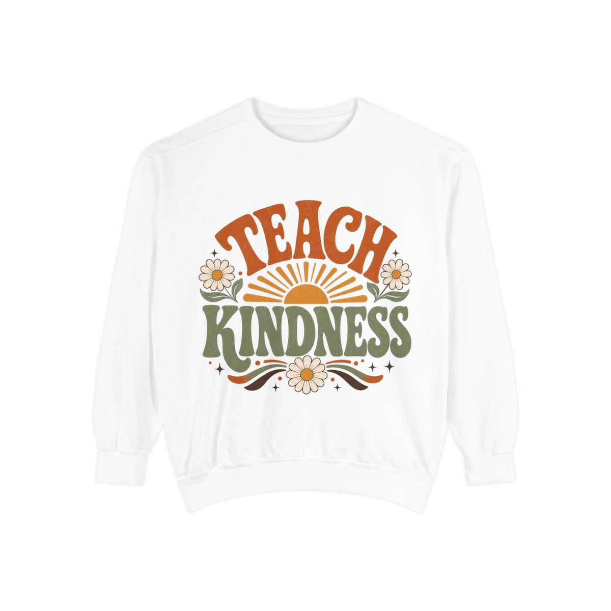 Teach Kindness Retro Teacher Sweatshirt | Comfort Colors