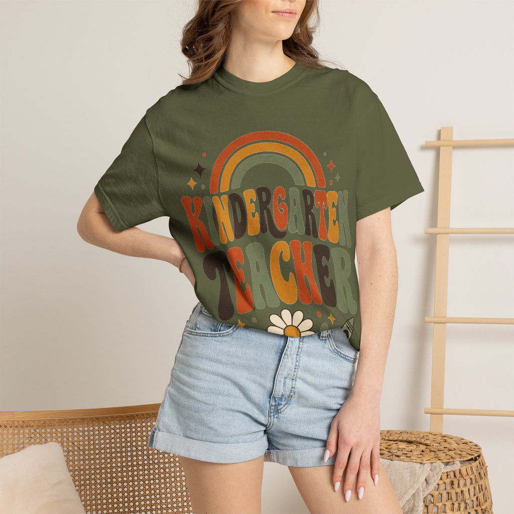 Kindergarten Teacher Shirt | Retro Comfort Colors Tee