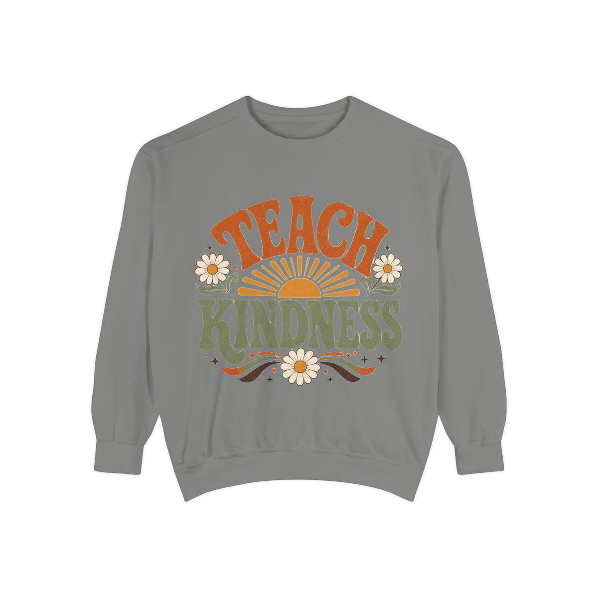 Teach Kindness Retro Teacher Sweatshirt | Comfort Colors