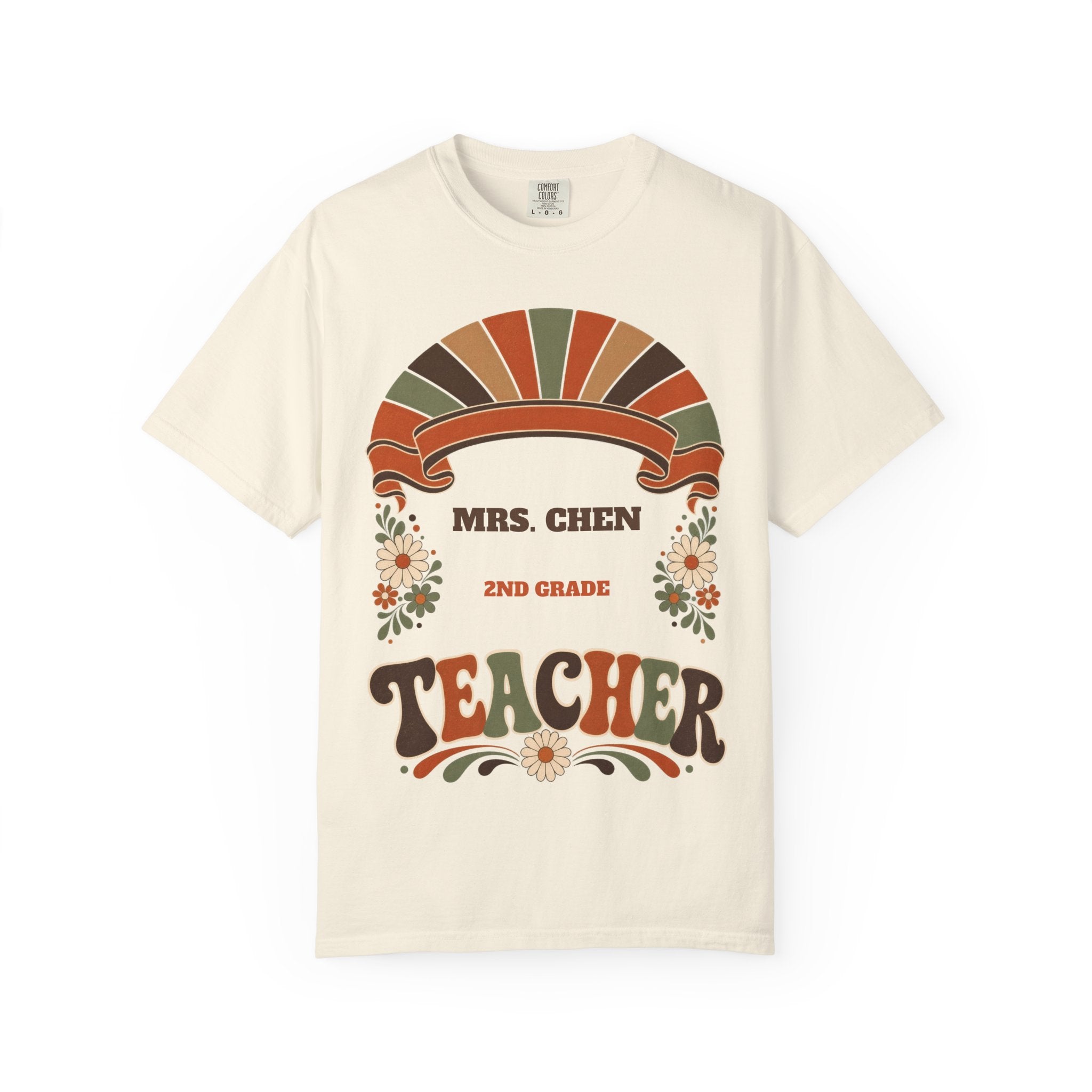 Personalized Teacher Shirt with Name | Retro Comfort Colors Tee