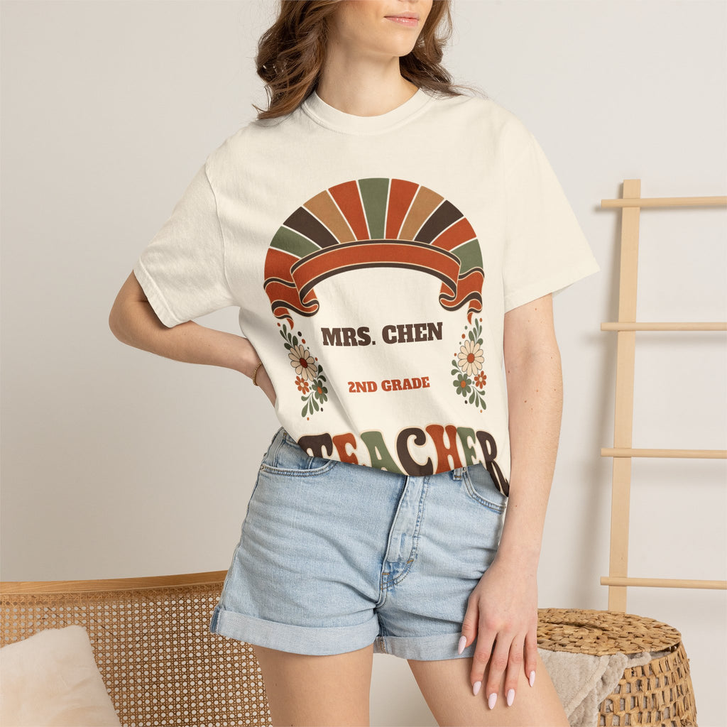 Personalized Teacher Shirt with Name | Retro Comfort Colors Tee