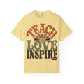 Teach Love Inspire Retro Teacher Shirt | Comfort Colors Tee