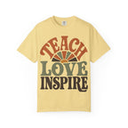 Teach Love Inspire Retro Teacher Shirt | Comfort Colors Tee