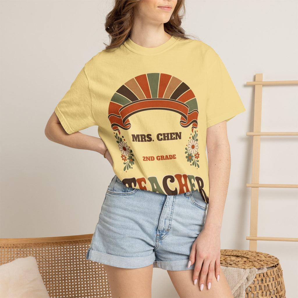 Personalized Teacher Shirt with Name | Retro Comfort Colors Tee