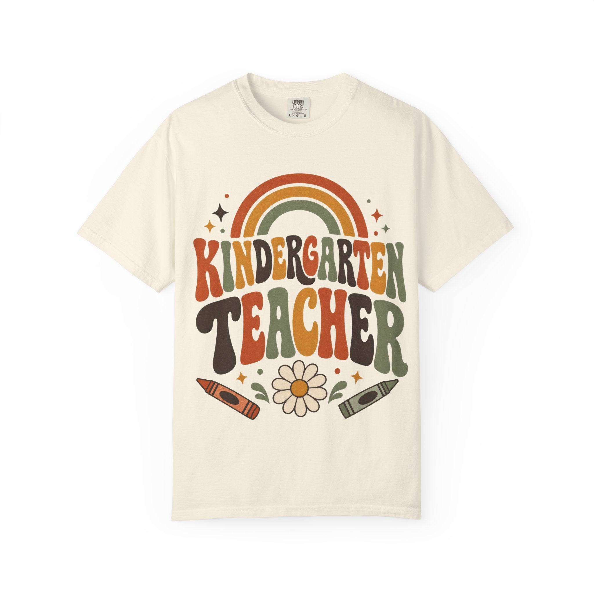 Kindergarten Teacher Shirt | Retro Comfort Colors Tee