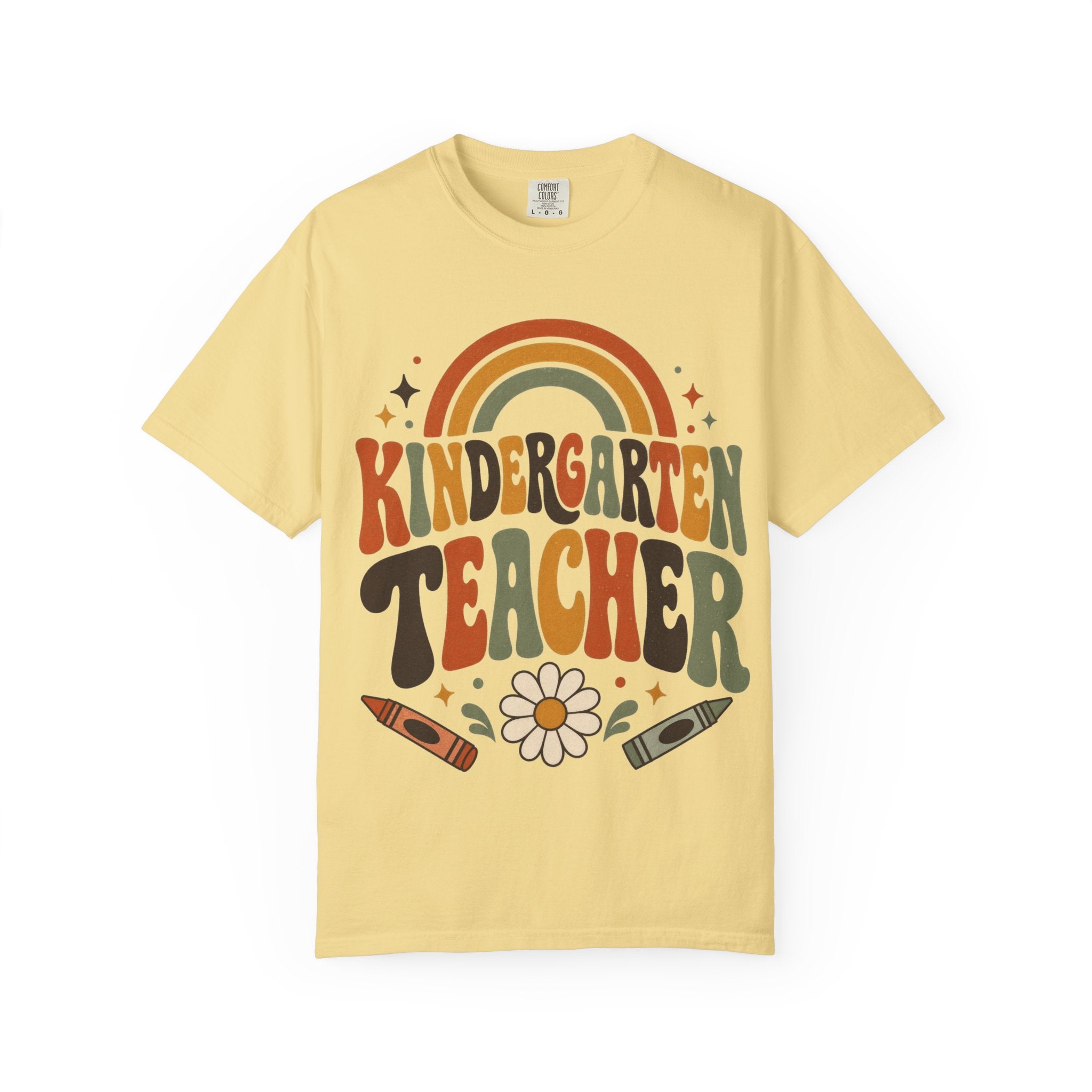 Kindergarten Teacher Shirt | Retro Comfort Colors Tee