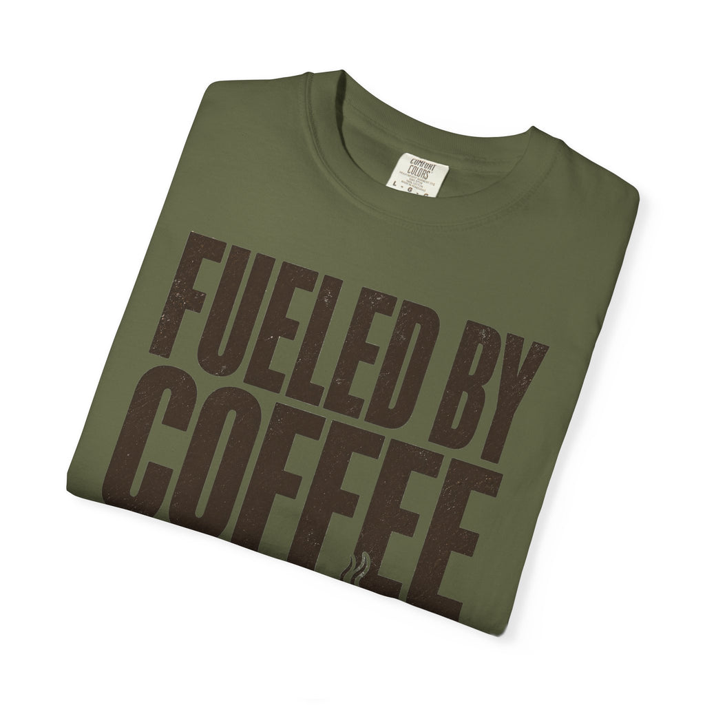 Fueled By Coffee And Chaos Funny Teacher Shirt | Comfort Colors Tee