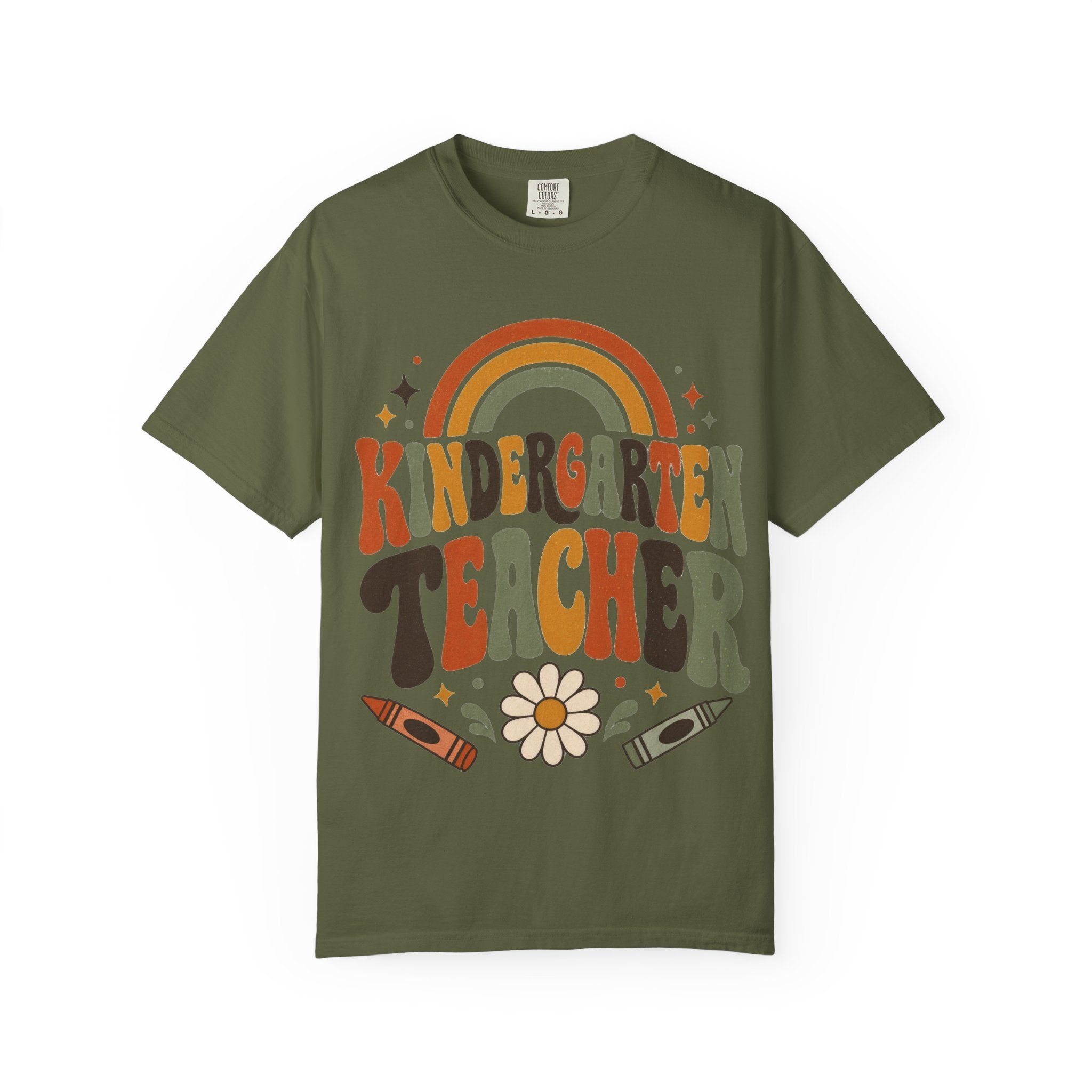 Kindergarten Teacher Shirt | Retro Comfort Colors Tee