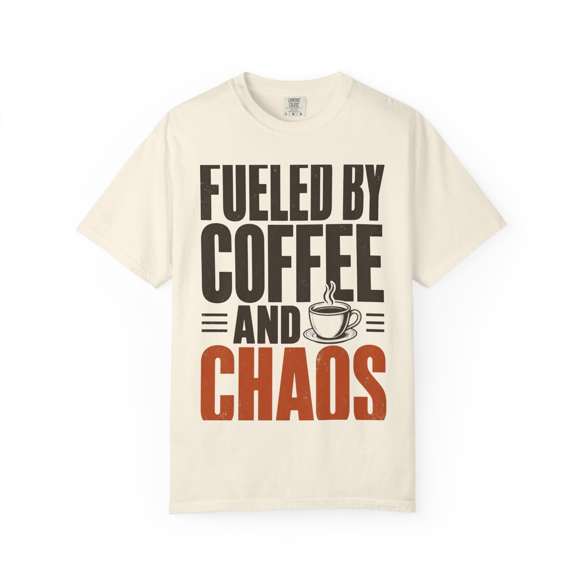 Fueled By Coffee And Chaos Funny Teacher Shirt | Comfort Colors Tee