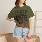 Fueled By Coffee And Chaos Funny Teacher Shirt | Comfort Colors Tee