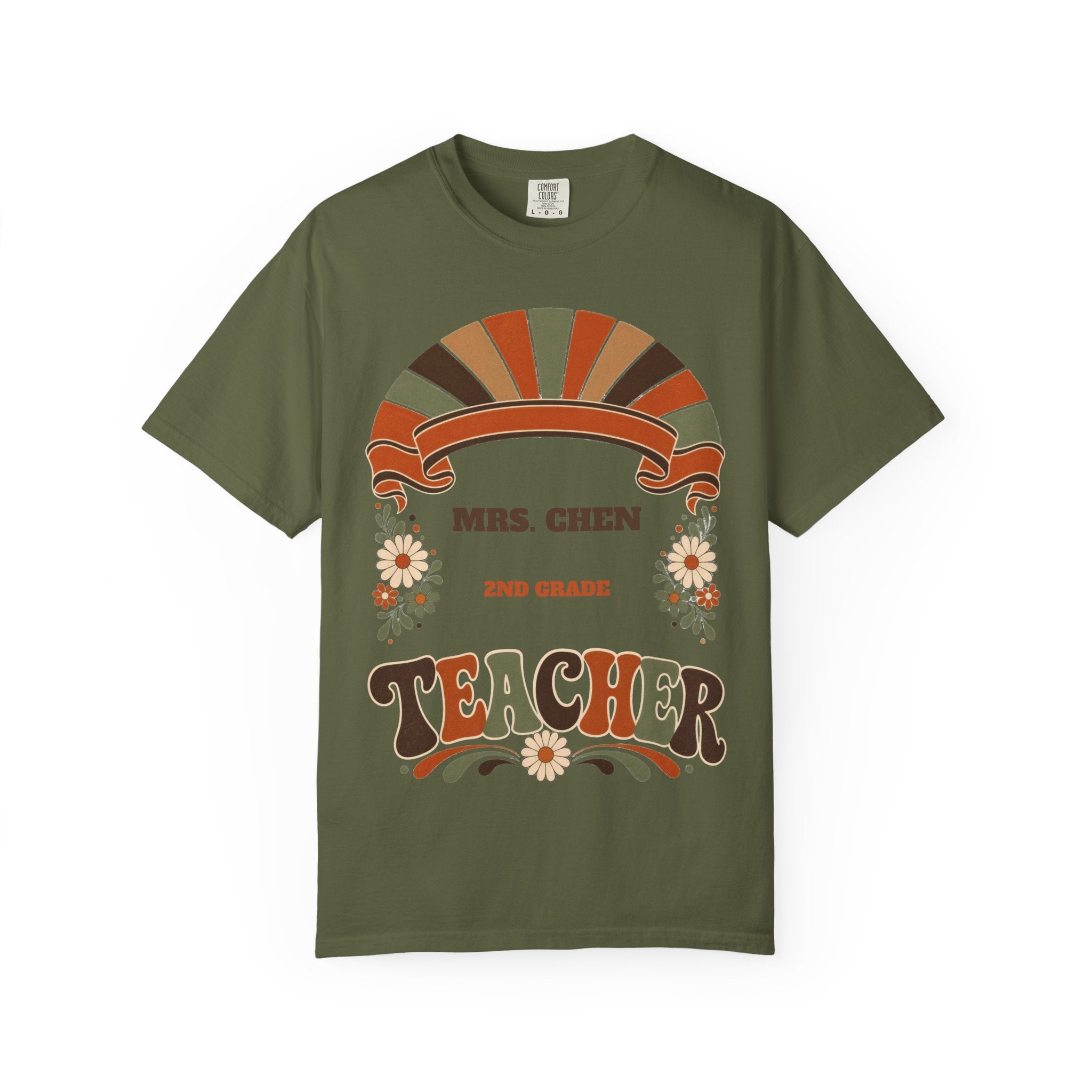 Personalized Teacher Shirt with Name | Retro Comfort Colors Tee