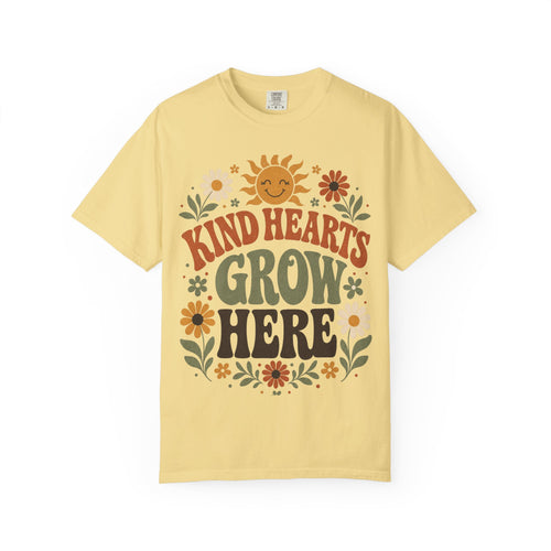 Cute Teacher Shirt Kind Hearts Grow Here | Comfort Colors Tee