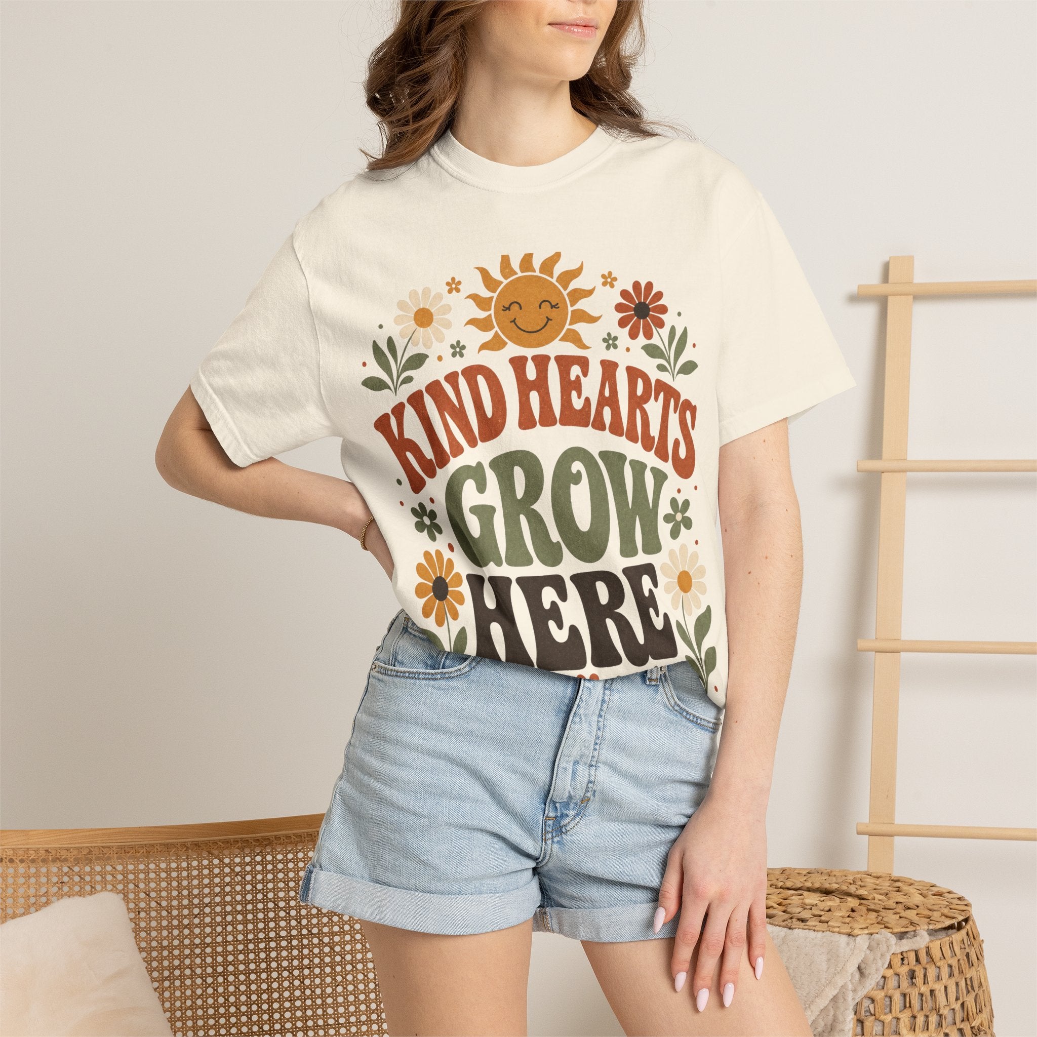 Cute Teacher Shirt Kind Hearts Grow Here | Comfort Colors Tee
