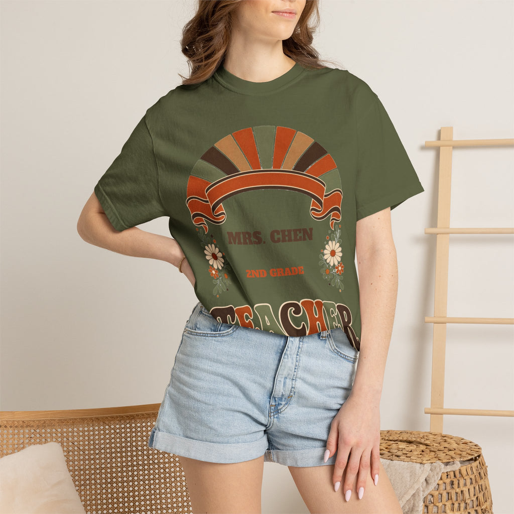 Personalized Teacher Shirt with Name | Retro Comfort Colors Tee