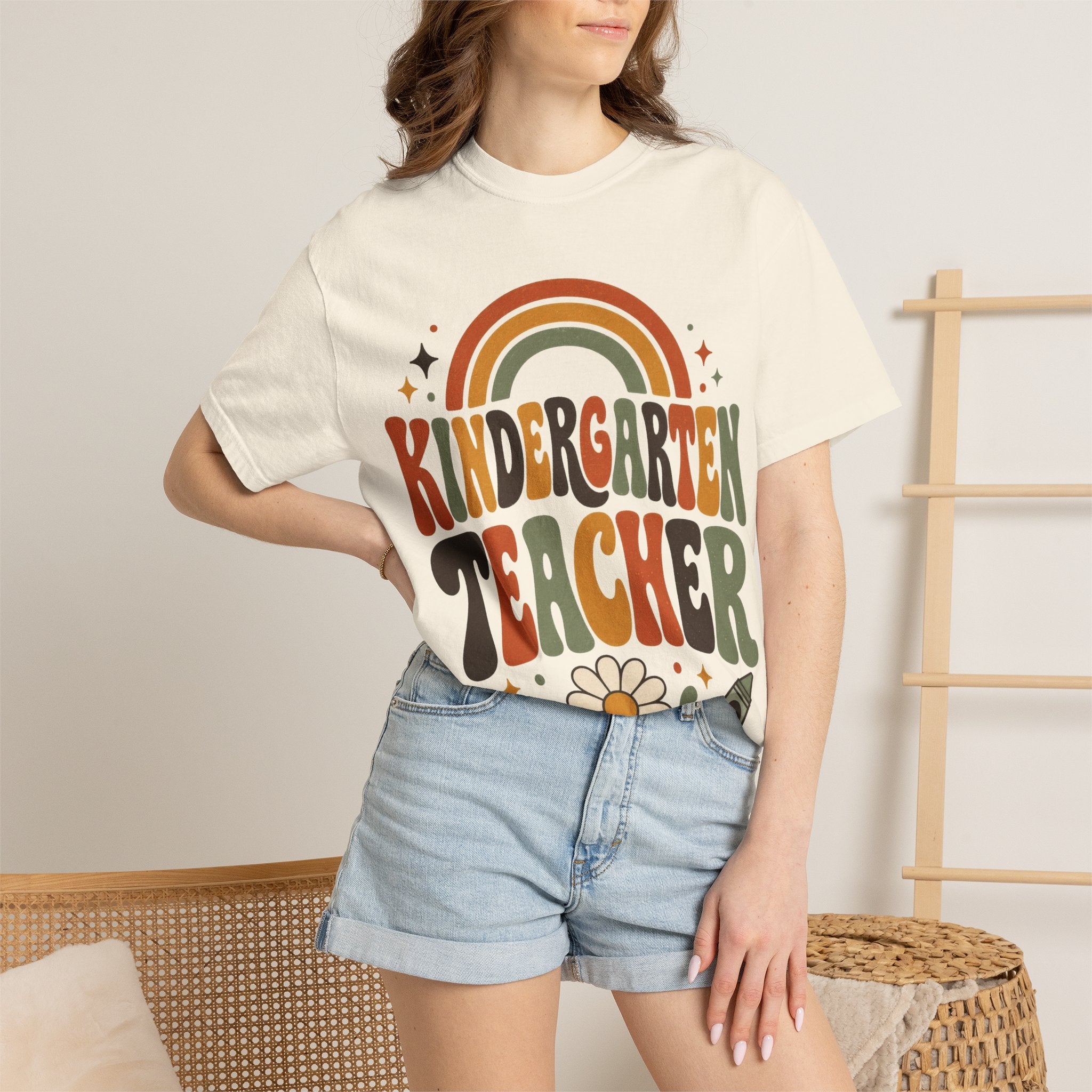Kindergarten Teacher Shirt | Retro Comfort Colors Tee