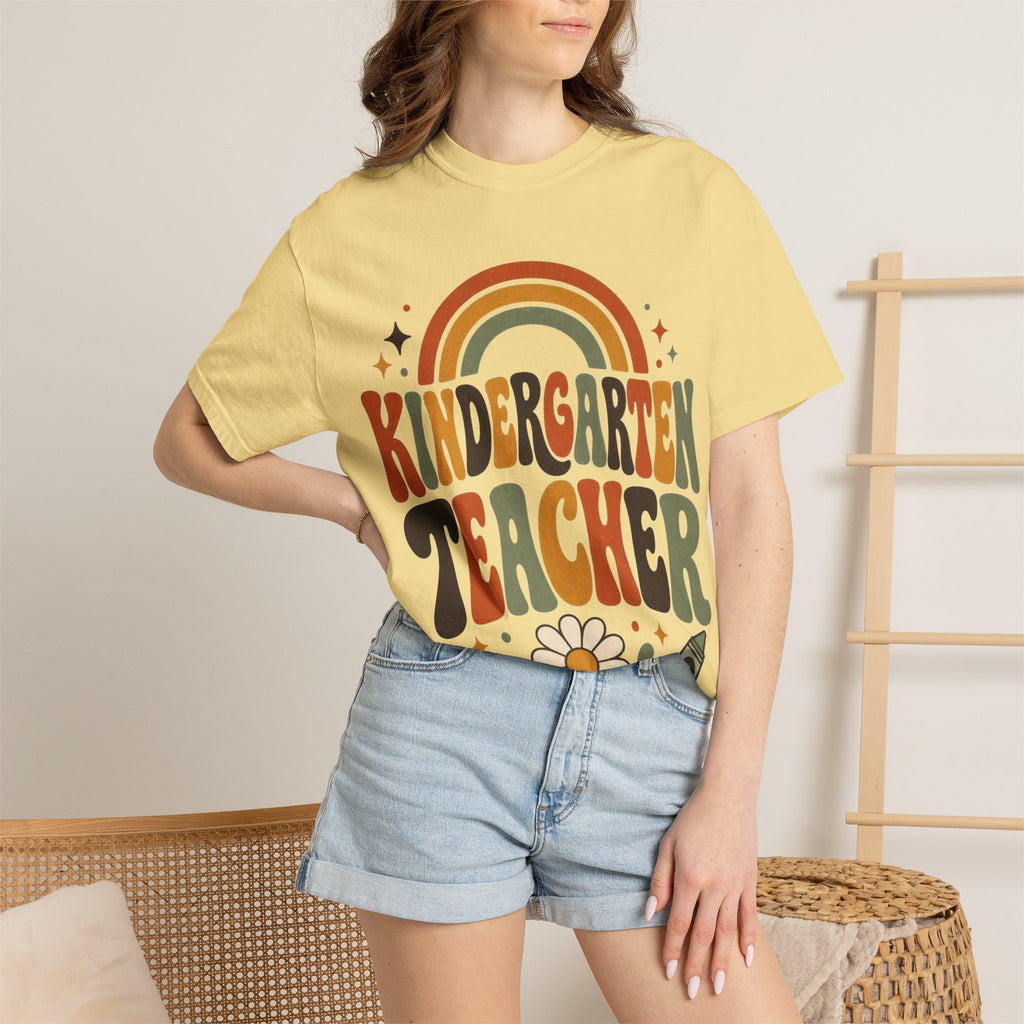 Kindergarten Teacher Shirt | Retro Comfort Colors Tee