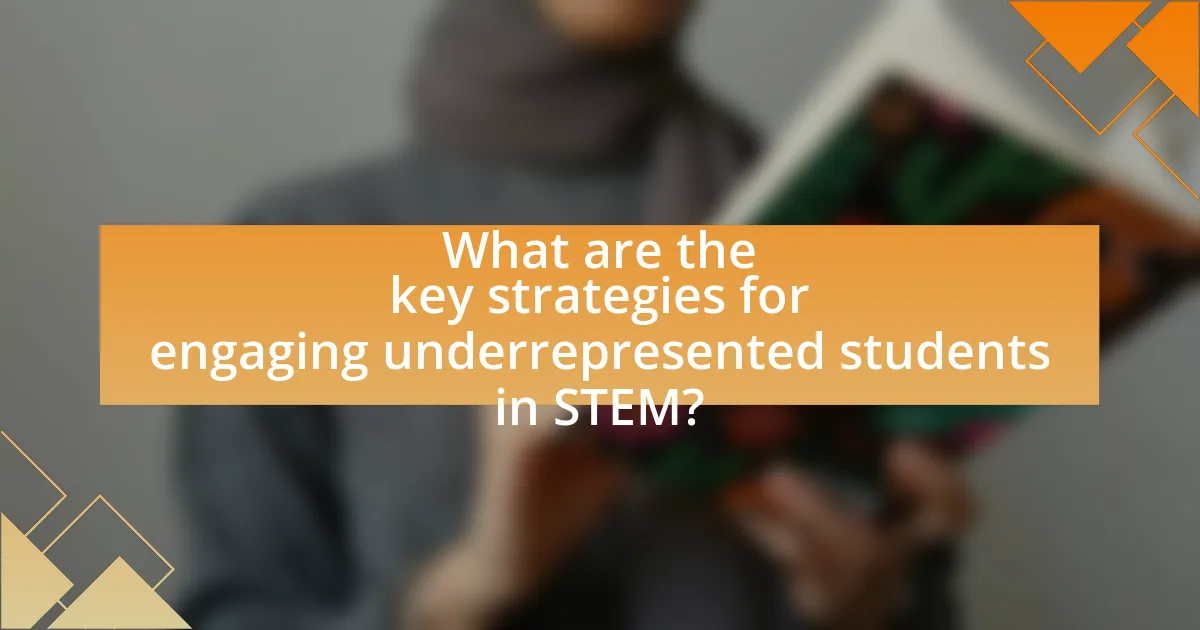 What are the key strategies for engaging underrepresented students in STEM?