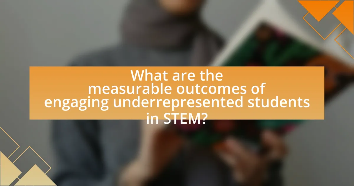 What are the measurable outcomes of engaging underrepresented students in STEM?